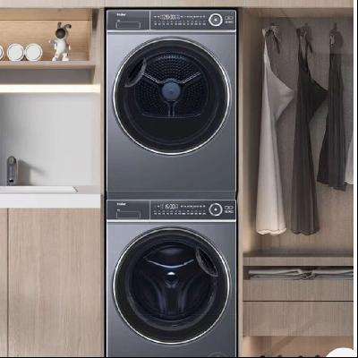 618预售：海尔（Haier）洗烘套装纤美直驱洗衣机BD376+376洗烘套装顶配款 精华