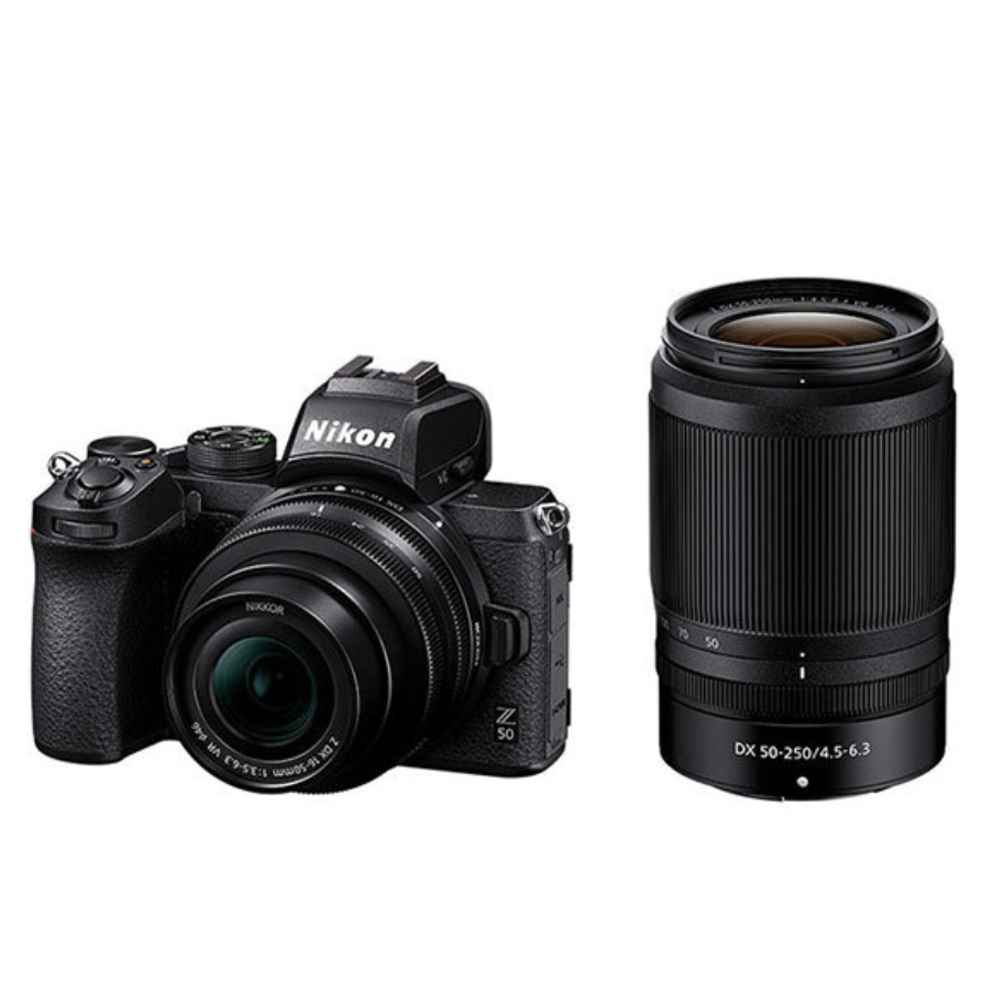 Nikon 尼康 Z 50 APS-C画幅 微单相机 黑色 Z DX 16-50mm F3.5 VR 变焦镜头+Z DX 50-250mm F4