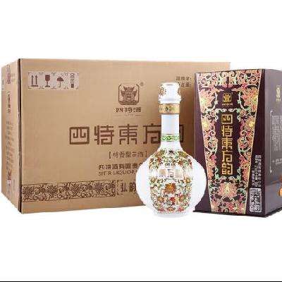 预售：四特 白酒 东方韵 弘韵 特香型白酒 52度 500ml*6 整箱装 739元（需定金