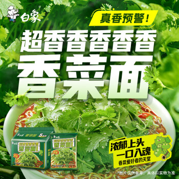 BAIXIANG 白象 香菜狂热爱好者：五连包 ￥16.9