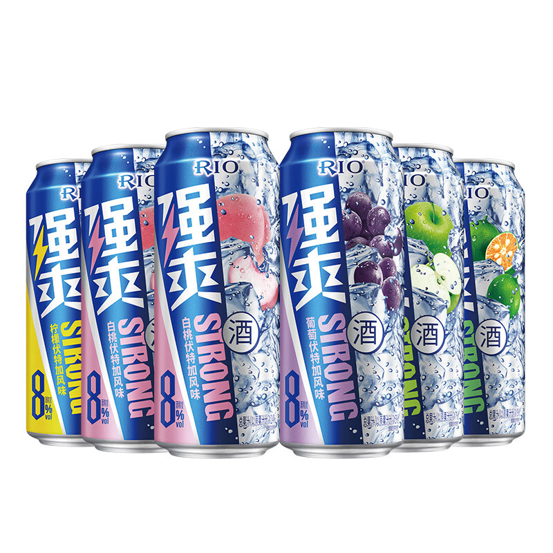 88VIP：RIO 锐澳 洋酒强爽5口味6罐8度系列500ml*6罐 48.68元（需买2件，需用券）