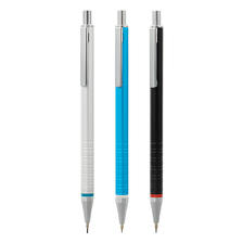 AIHAO 爱好 金属自动铅笔2b不断芯重手感自动铅笔芯0.5小学生专用二年级0.7无