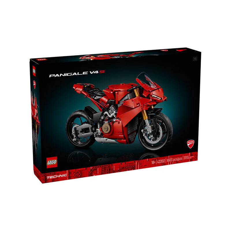 LEGO 乐高 42202杜卡迪 Panigale V4 s 摩托车拼搭积木玩具 1399元包邮