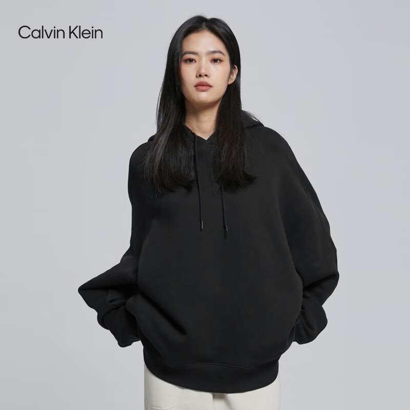 卡尔文·克莱恩 Calvin Klein 简约系列 男女情侣中性宽松连帽卫衣 40755ST BAE 417