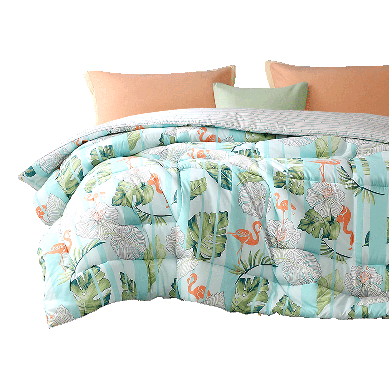 富安娜 七孔抑菌纤维保暖冬厚被 203*229cm 雨林绿 94元(需领券)