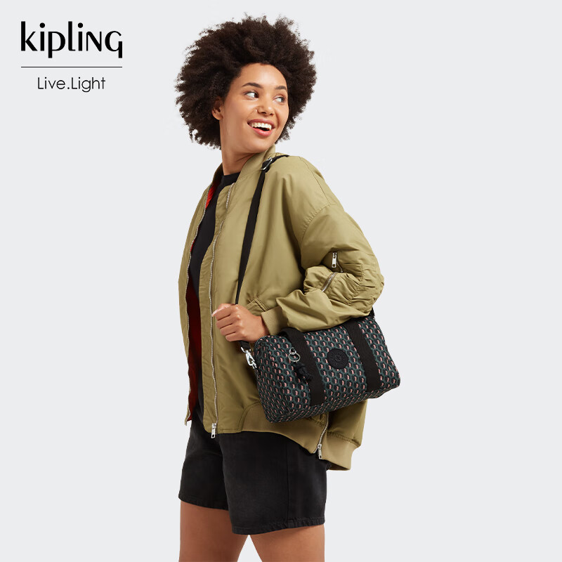 kipling 凯普林 女士时尚小方盒斜挎包 BINA M 320.4元