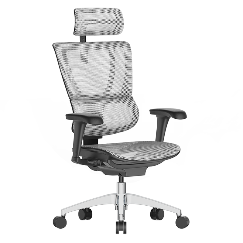 plus会员：Ergonor 保友 优b2 人体工学椅 舒适久坐 银白网-尼龙脚 精准承托 1349