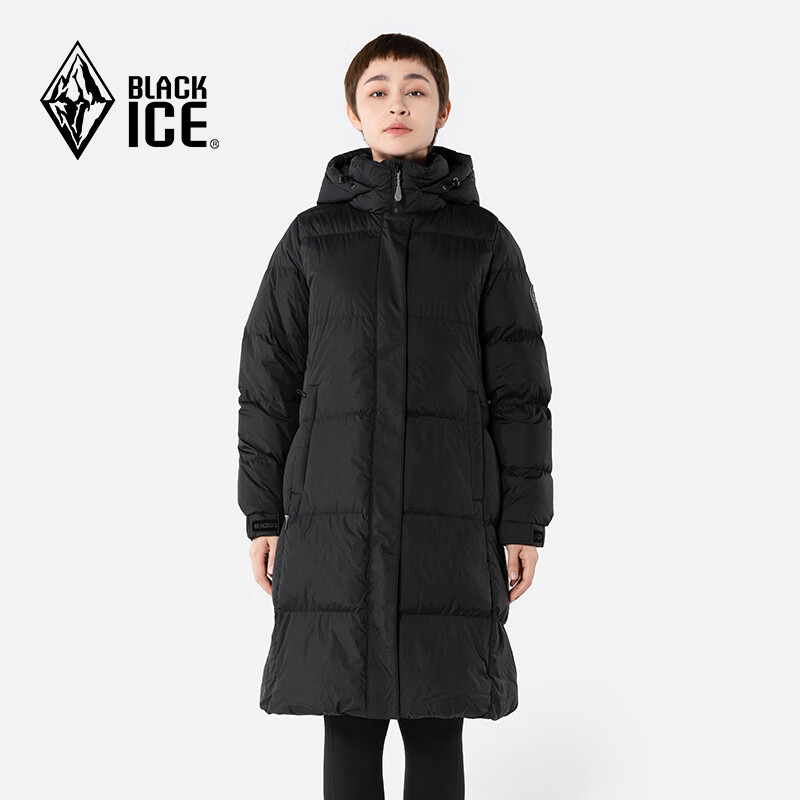 BLACKICE 黑冰 连帽中长款羽绒服 399元包邮（需用券）