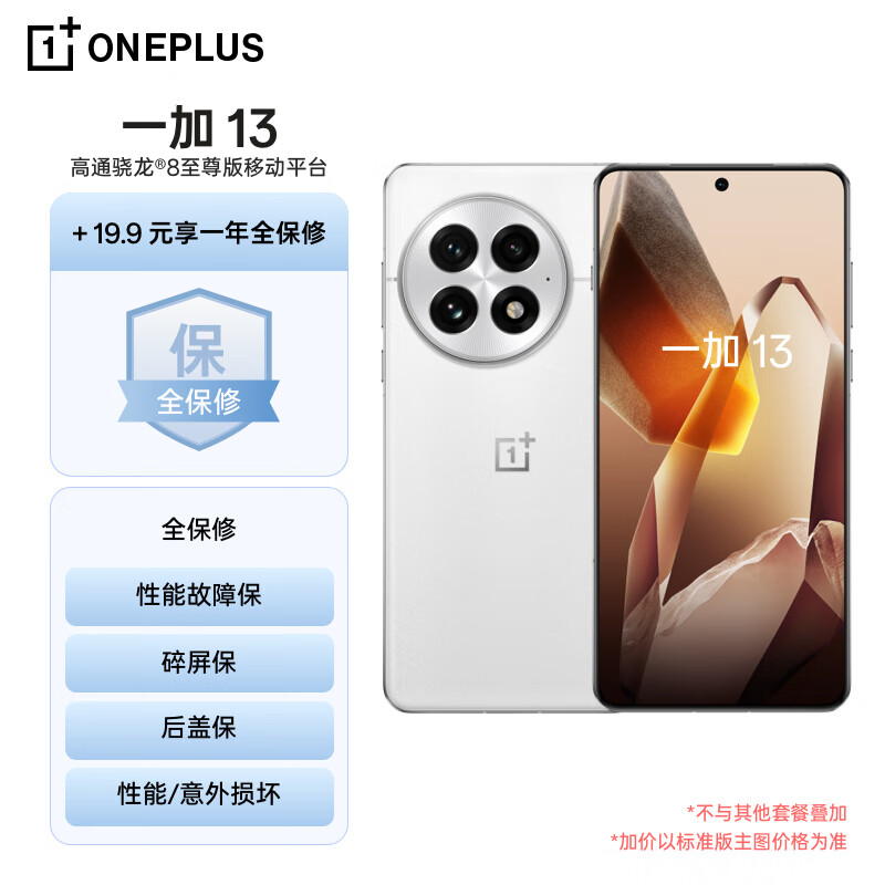 OnePlus 一加 13 12GB+256GB 白露晨曦 高通骁龙®8至尊版 6000mAh 冰川电池 手机 3087