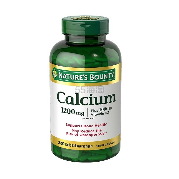 Nature's Bounty 自然之宝 Calcium 维生素D3钙片 1200mg 220粒