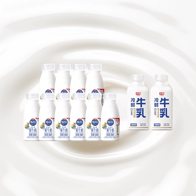 光明 优倍鲜奶 185ml*11瓶+牛乳 200ml*1瓶 33.11元