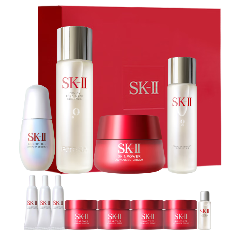 再降价、百亿补贴、PLUS会员：SK-II 神仙水230ml+大红瓶面霜50g+小灯泡精华30ml