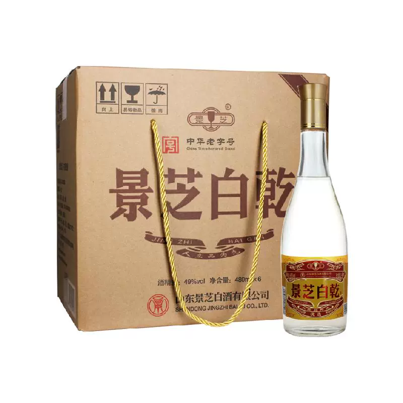 景芝 老黄皮白乾 49%vol 芝香型白酒 480ml*6瓶 ￥99.75