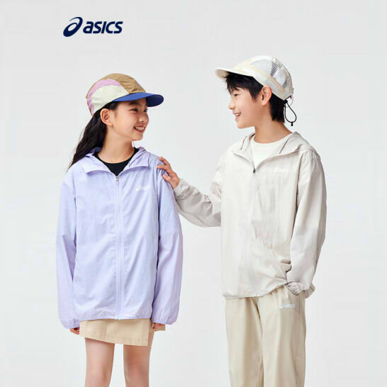 ASICS 亚瑟士 2024春季新款男女童UPF50+防晒服外套（110-170cm） 4色折后 新低68.21