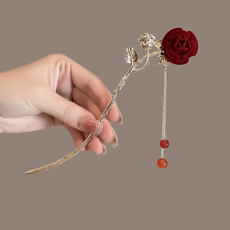 芙逸儿古风玫瑰发簪69元需用券