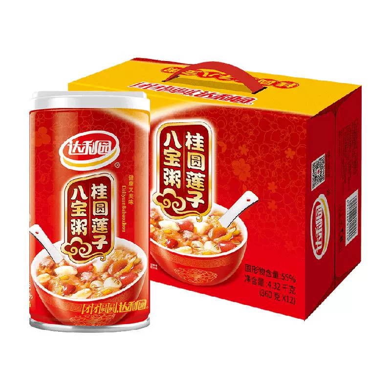 达利园 八宝粥桂圆莲子粥 360g*12罐 ￥23.93