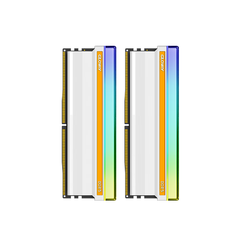 20日20点：GLOWAY 光威 神策RGB系列 DDR5 7200MHz RGB 台式机内存 灯条 白色 32GB 16GBx