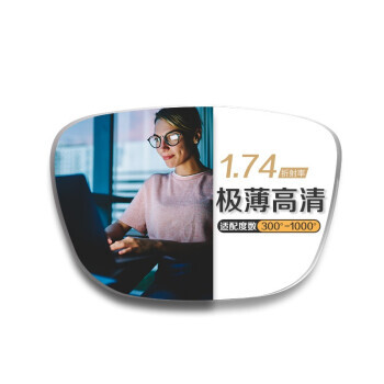 JingPro 镜邦 winsee万新1.74极薄多屏高清非球面树脂镜片*2片+超轻钛架多款可选 280元（需用券）
