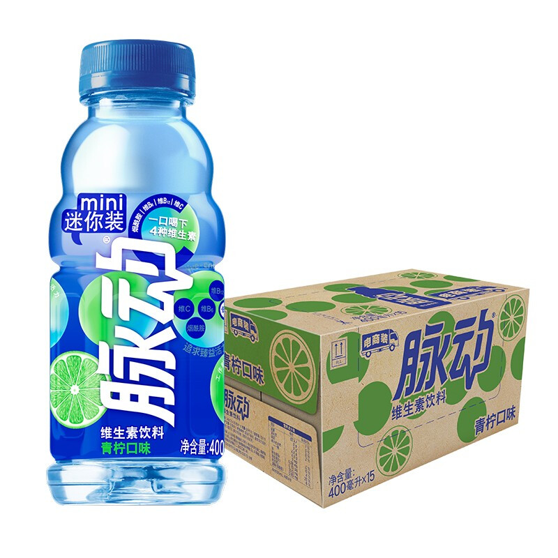 Mizone 脉动 维生素饮料 青柠口味 400ml*8瓶 19.9元包邮（需用券）