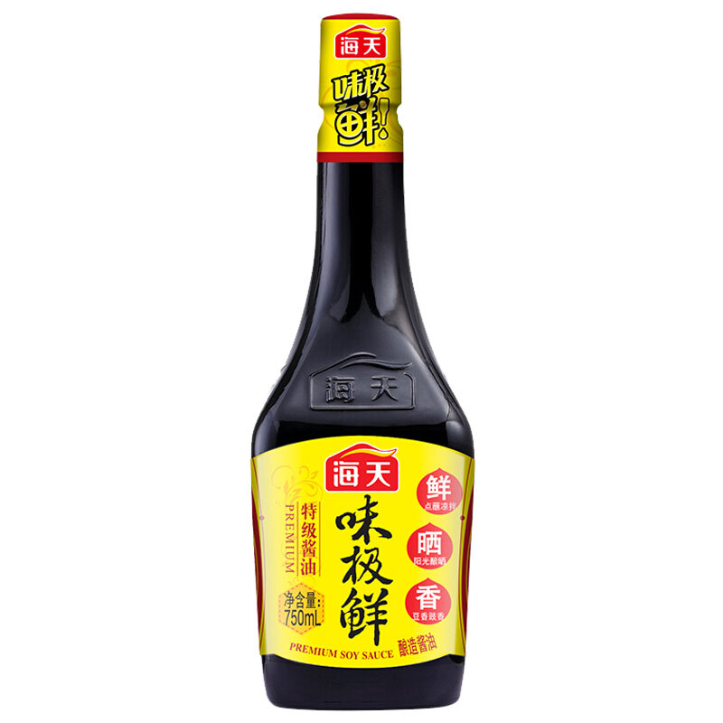 海天 味极鲜 特级酱油 750ml 13.9元