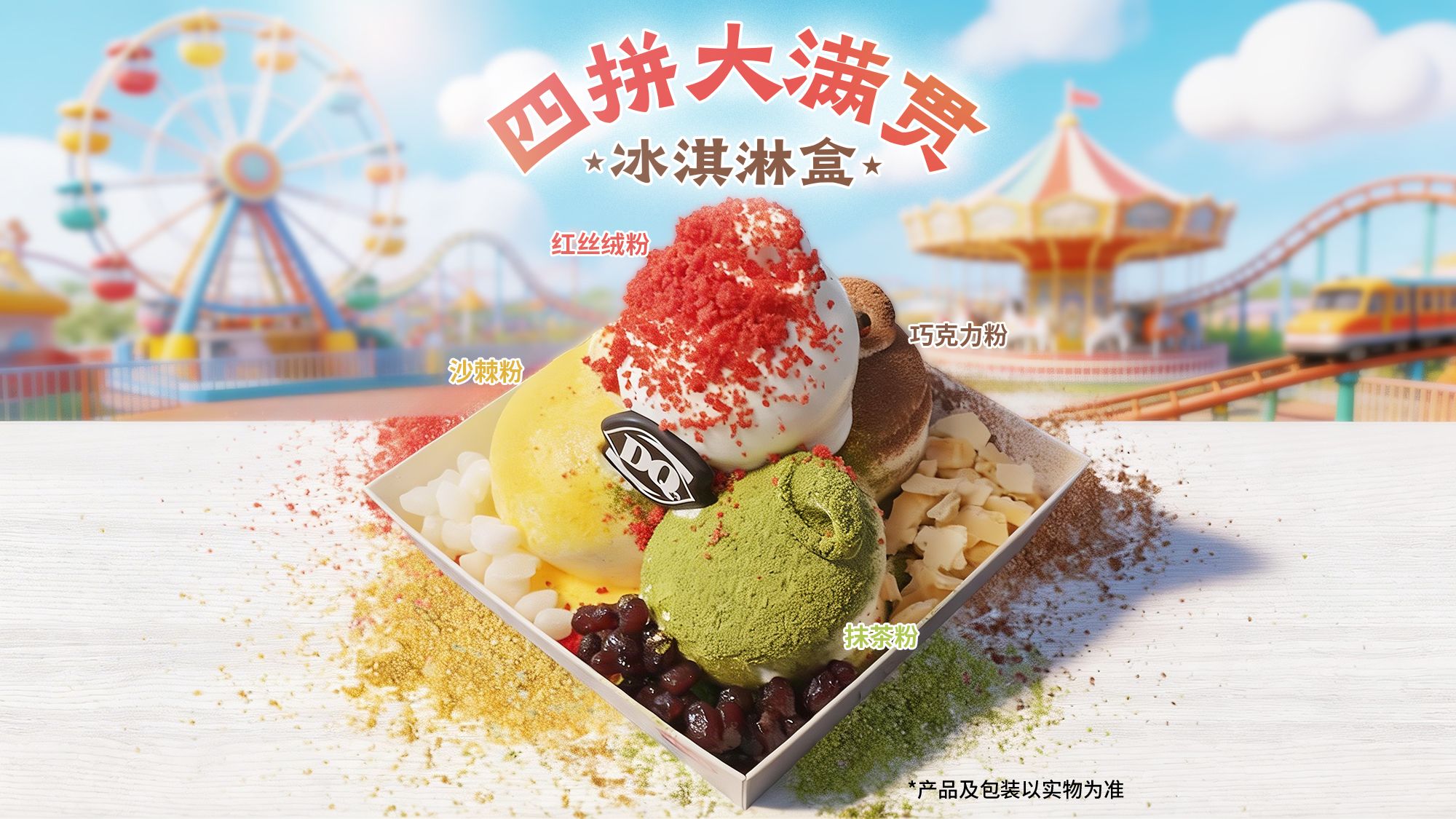 美团到店 DQ 四拼大满贯冰淇淋盒 原价33元现仅18.1元