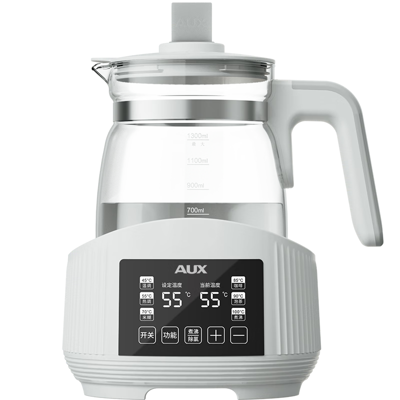 plus会员：AUX 奥克斯 恒温水壶婴儿调奶器 304白 1100ml 68.56元 包邮