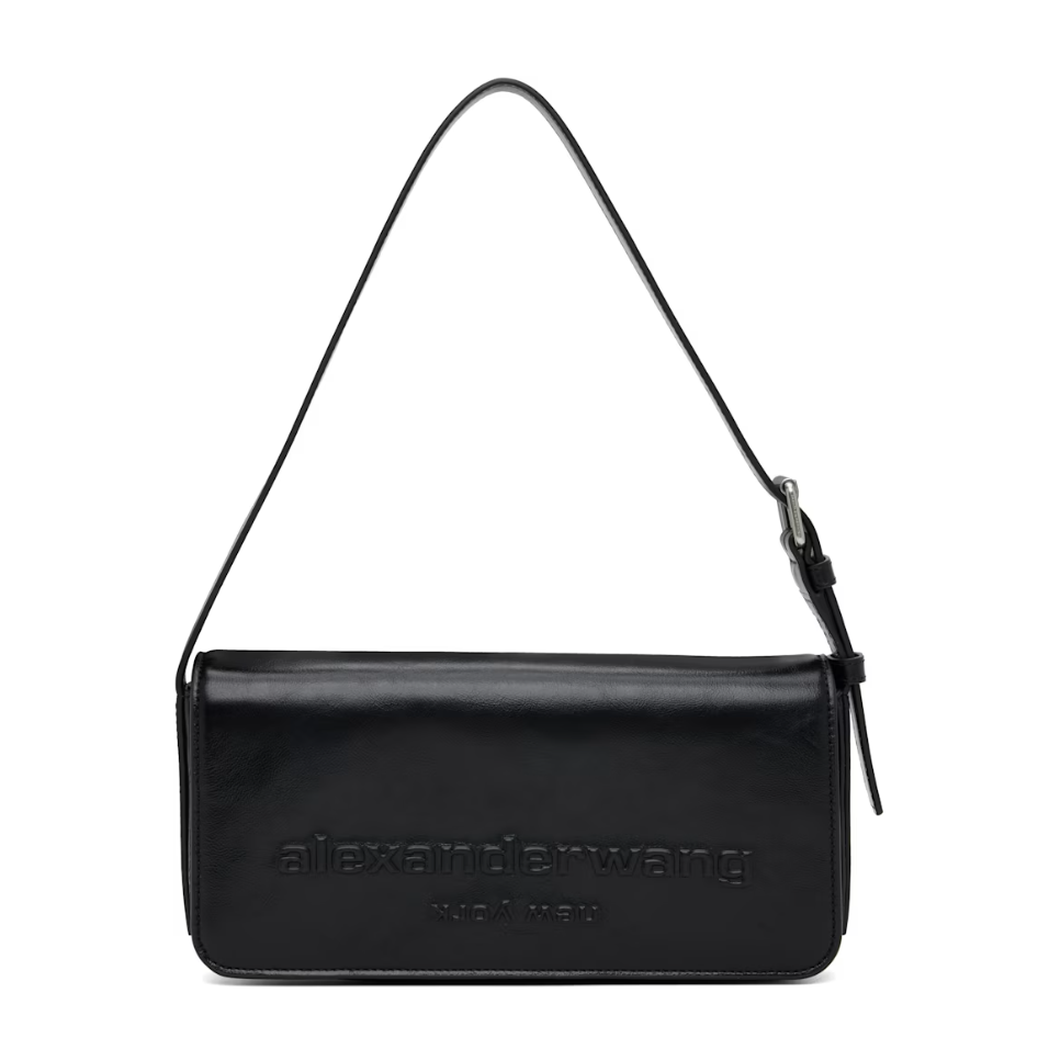港站定价优势！ALEXANDER WANG 黑色 Punch Flap 单肩包 8折 HK$2056（约1756.65元）