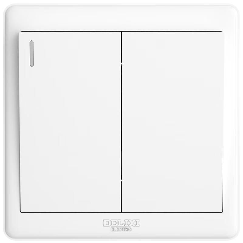 德力西 CD815系列 QSE862K2 双开双控开关 13.4元