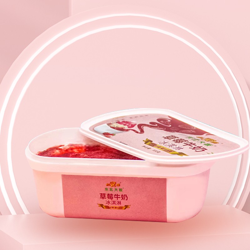 京东plus东北大板草莓牛奶冰淇淋500g121元7258元6件双重优惠