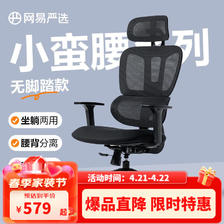 YANXUAN 网易严选 小蛮腰S5 电脑椅 不带脚踏 黑色 509元（需用券）