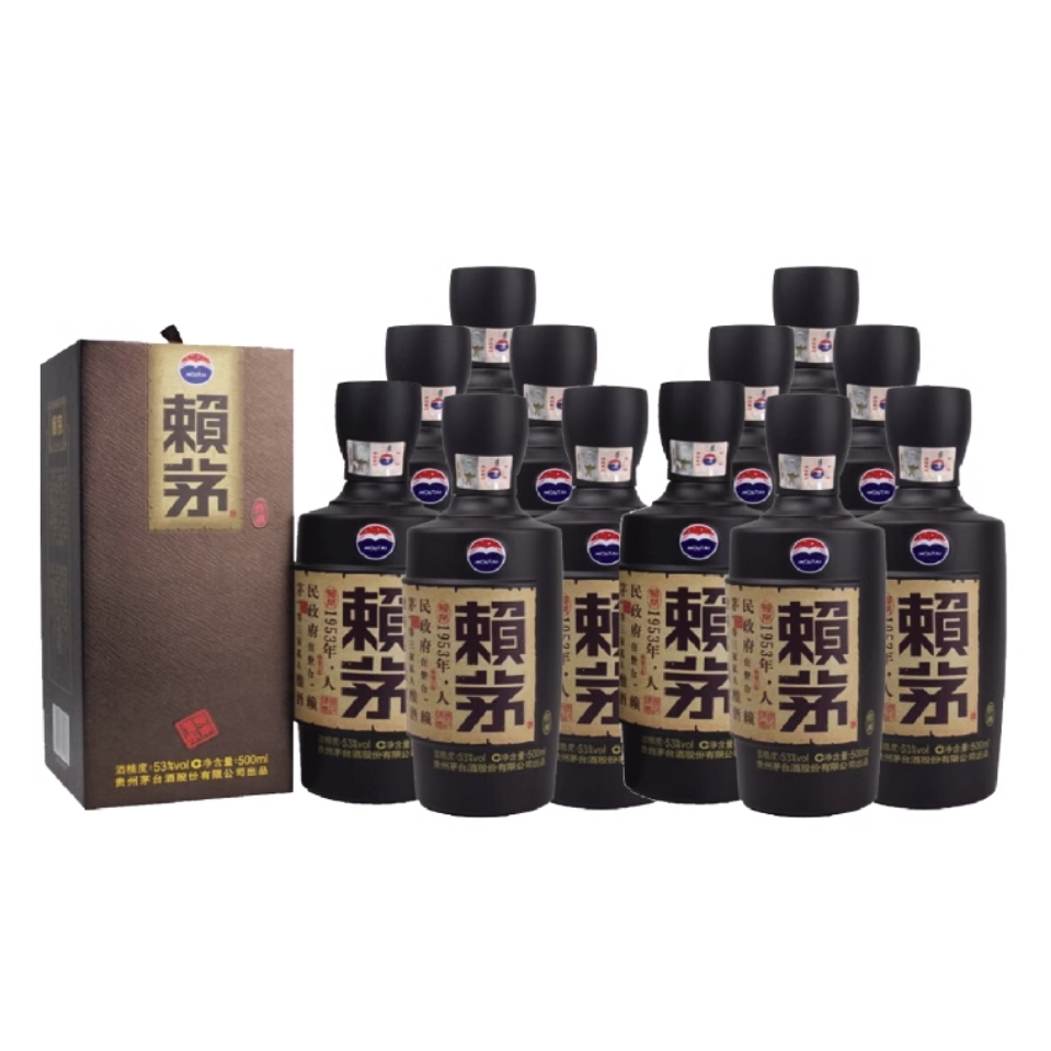 88VIP：LAYMAU 赖茅 传承棕 53度 酱香型白酒 500ml*12瓶（散装） 3205.5元包邮（双