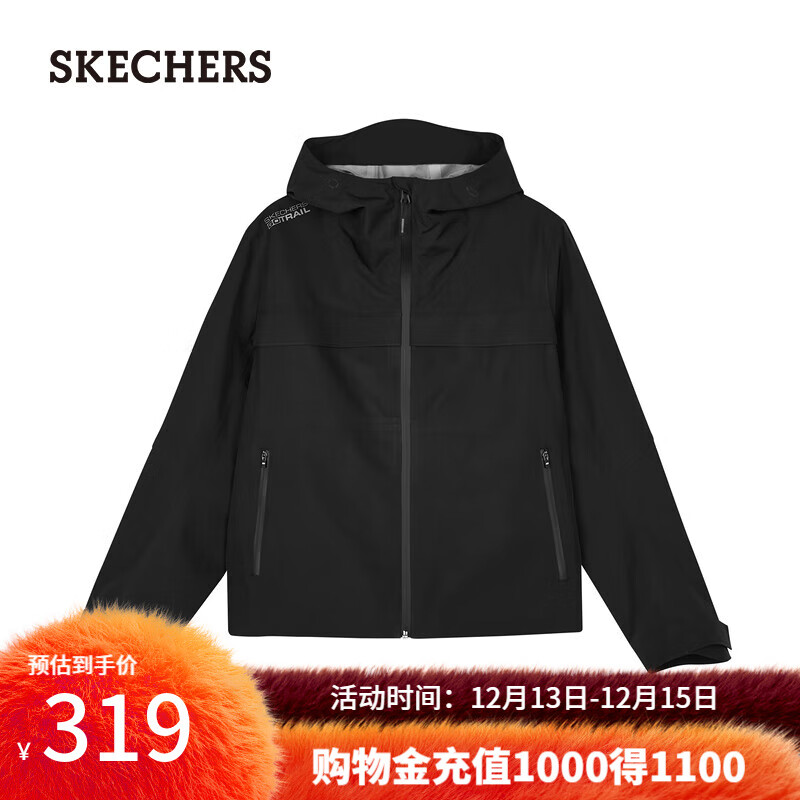 SKECHERS 斯凯奇 2024年夏季女休闲外套L124W080 碳黑/0018 2XL 509元（需用券）