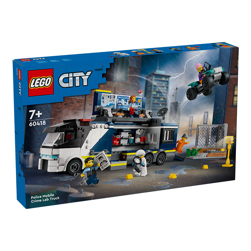 LEGO 乐高 积木 城市系列60418警用指挥车 新品拼装玩具 男孩女孩生日礼物 324.