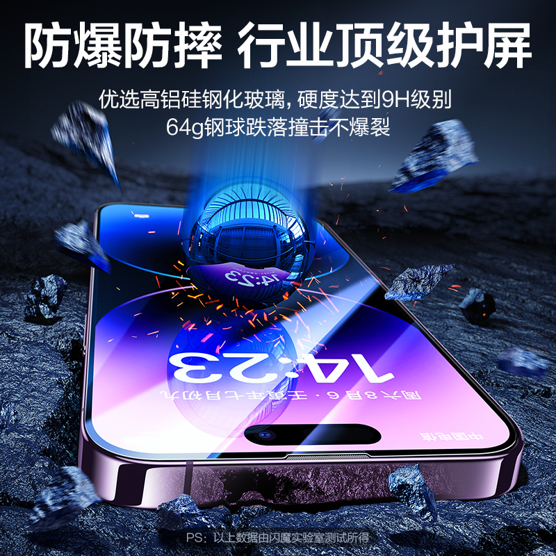 SMARTDEVIL 闪魔 iPhone全系列 钢化膜2片+神器 6.7元（需用券）