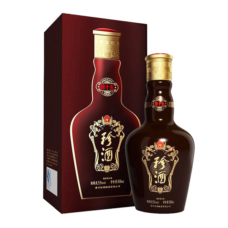 88VIP：珍酒 珍十五 53%vol 酱香型白酒 500ml 礼盒装 325.58元