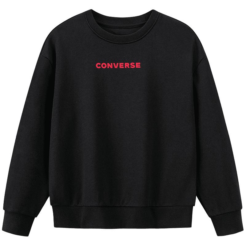 匡威 儿童童装卫衣2025冬季款 正黑色 74元