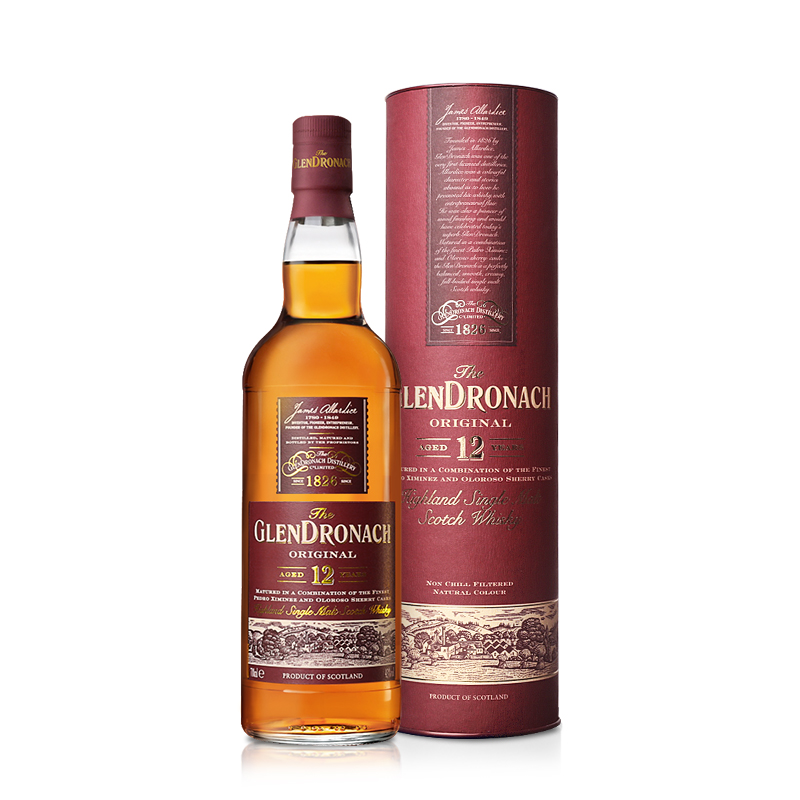GLENDRONACH 格兰多纳 12年 单一麦芽 苏格兰威士忌 43%vol 700ml 礼盒装 337元