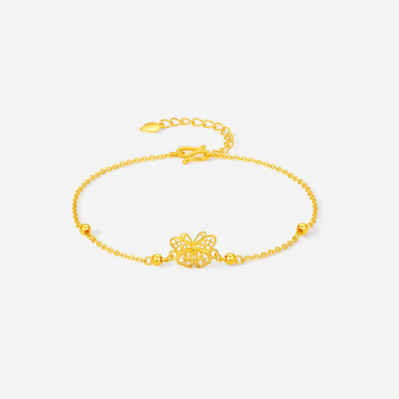 年货大集：周六福 黄金手链 镂空蝴蝶 16+3cm-2.17g 2686.32元