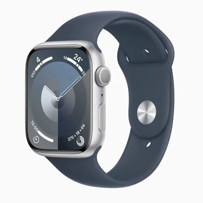 百亿补贴，8点：Apple 苹果 Watch Series 9 智能手表 GPS款 45mm 风暴蓝色 橡胶表带