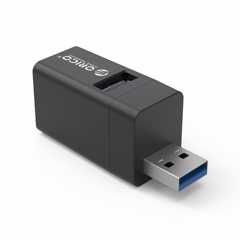 ORICO 奥睿科 USB3.0集线器 一分三 铝合金 黑色 28.9元