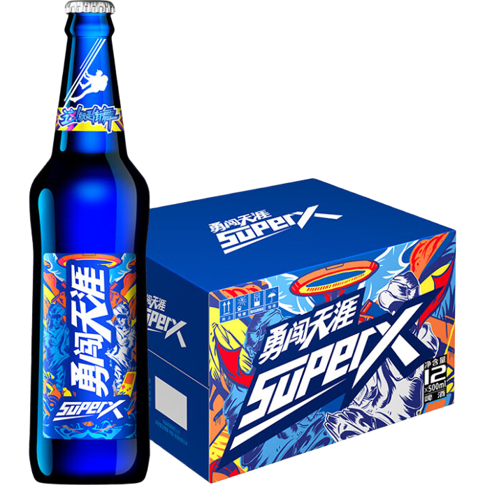 需首单:雪花 勇闯天涯 superX啤酒 500ml*12瓶 49.92元