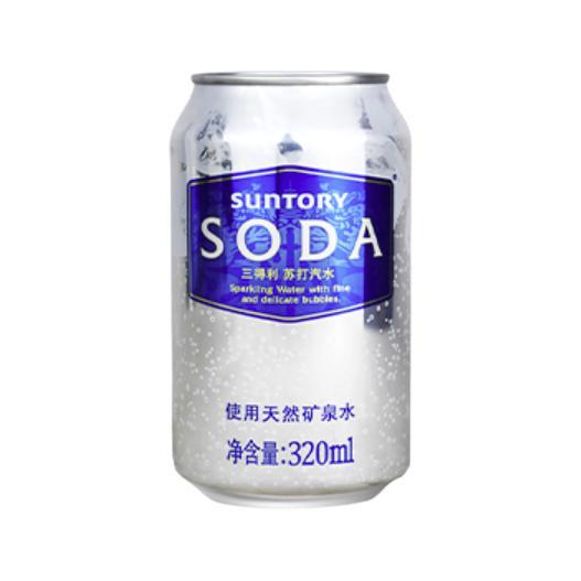 SUNTORY 三得利 苏打汽水 0脂原味 气泡饮料 320ml*24罐整箱装 64元（需用券）