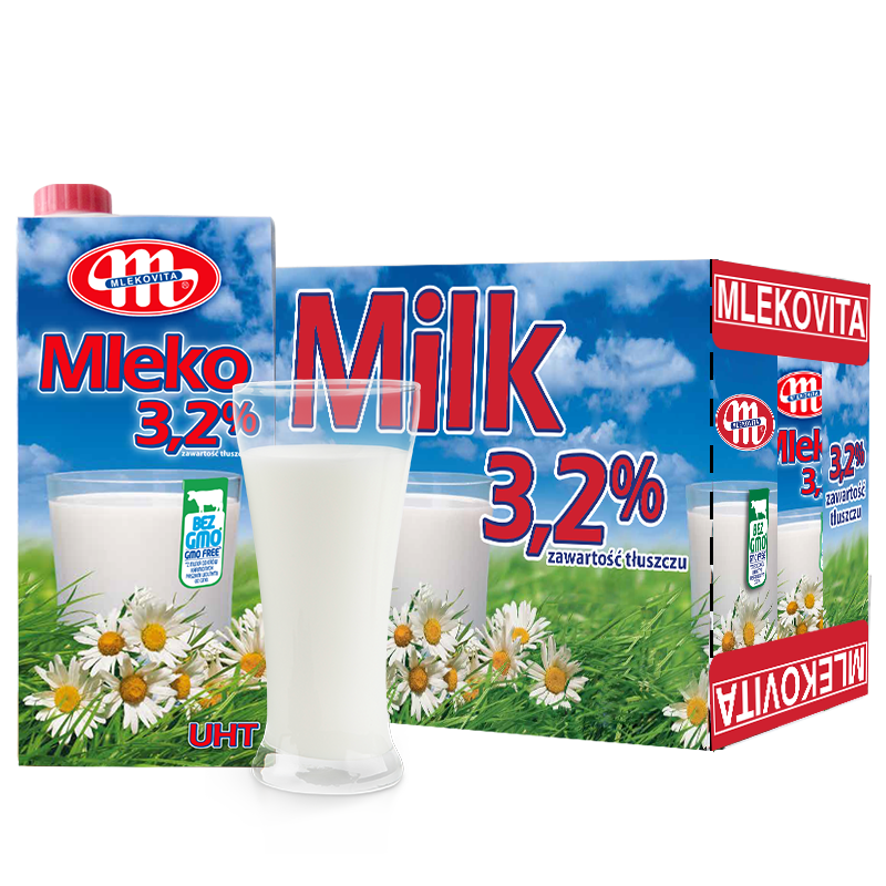 京东PLUS：妙可 Mlekovita 田园系列 全脂纯牛奶早餐奶 1L*12盒 + 3.2全脂纯牛奶 1L