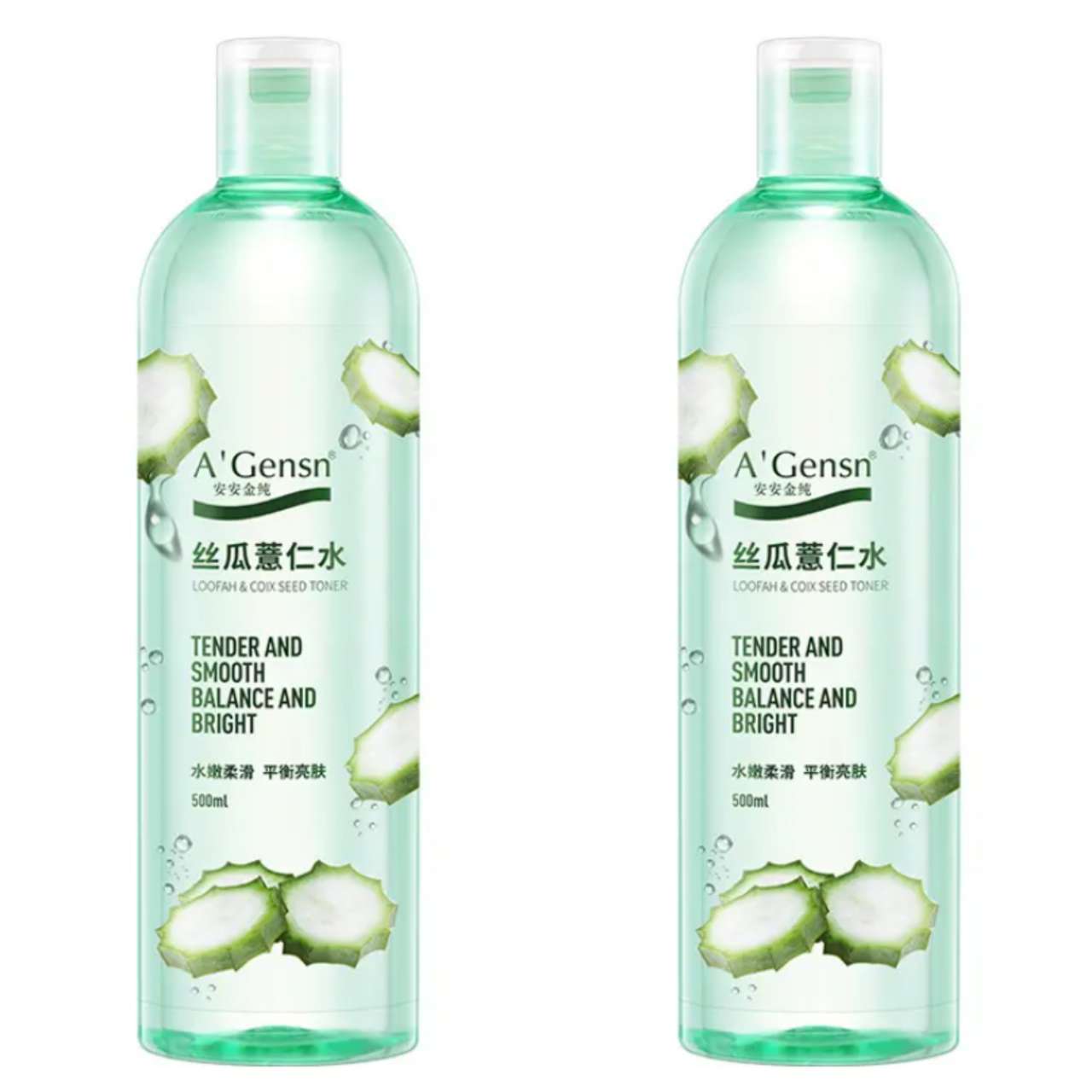 安安金纯 A’Gensn A'Gensn爽肤水丝瓜薏仁水500ml*2 33.6元