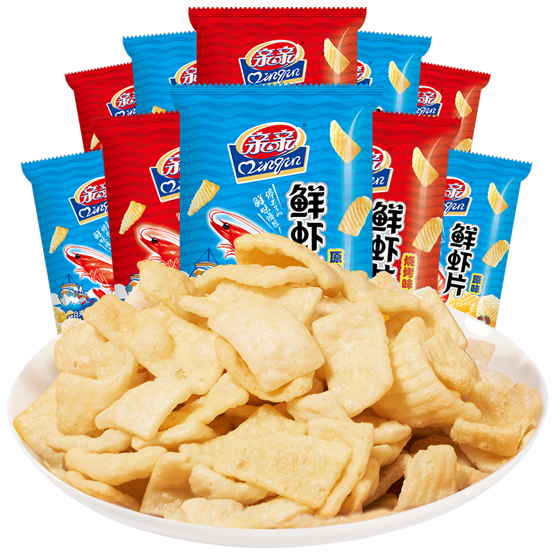 PLUS会员:亲亲虾条 原味80g 任选6件+赠吸吸果饮150g 15.98元包邮（需领券，合2.6