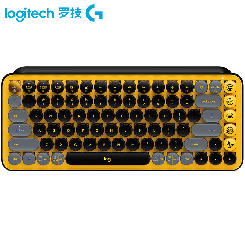 移动端、京东百亿补贴：logitech 罗技 POP Keys机械键盘+银杏黄鼠标垫 268元