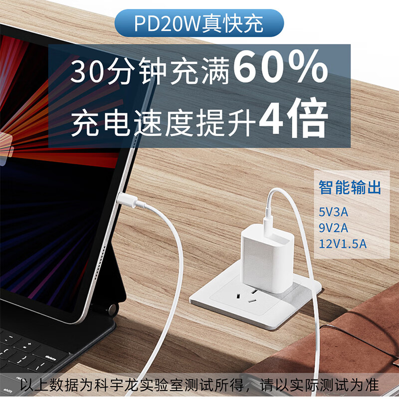 POSKELRTY 适用于苹果手机快充 PD20W 20W充电器+快充线 1m 17.78元（需用券）