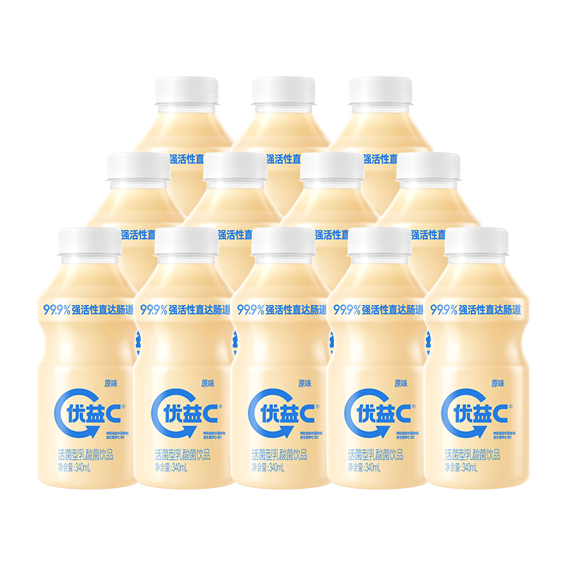 蒙牛 优益C 乳酸菌饮品 原味340ml*16瓶*2件 70.6元(合35.3元/件)