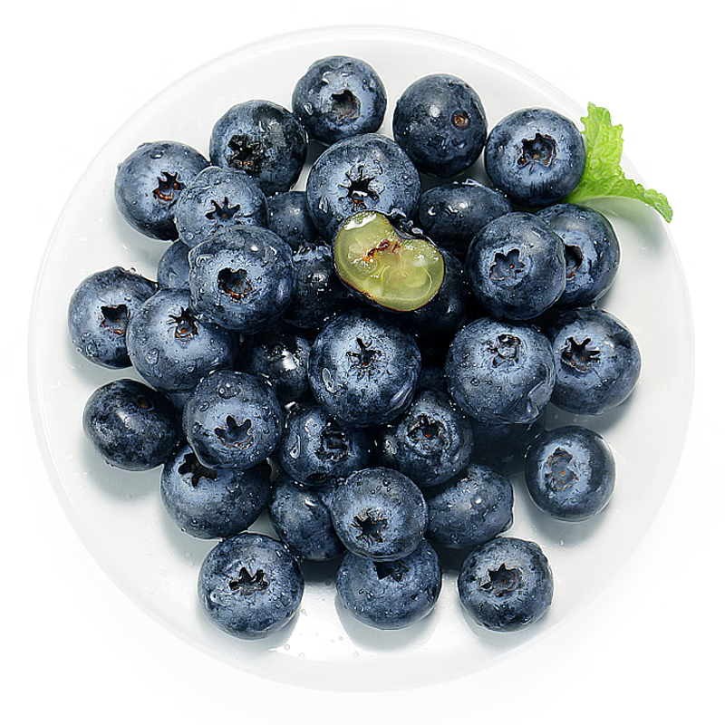 再降价、京东百亿补贴、plus会员：呈鲜果农水果 国产蓝莓新鲜大果 6盒*125g 