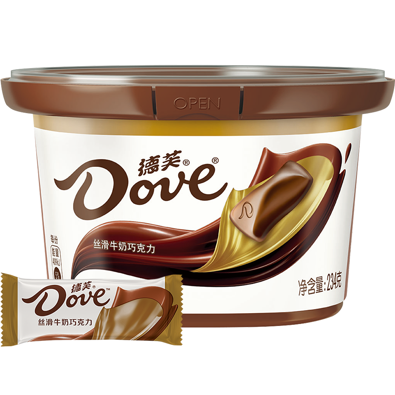 Dove 德芙 丝滑牛奶巧克力 235g ￥20.6